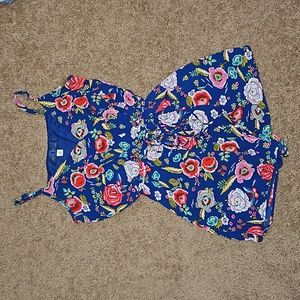 Blue Rain, small, blue floral